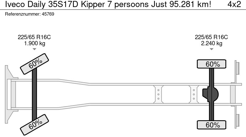 Tipper Iveco Daily 35S17D Kipper 7 persoons Just 95.281 km!: picture 18 Tipper Iveco Daily 35S17D Kipper 7 persoons Just 95.281 km!: picture 18
