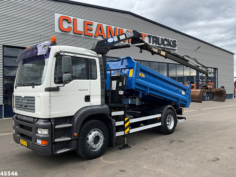 MAN TGA 18.310 Full Steel HMF 10 Tonmeter laadkraan - Tipper, Crane truck: picture 1 MAN TGA 18.310 Full Steel HMF 10 Tonmeter laadkraan - Tipper, Crane truck: picture 1