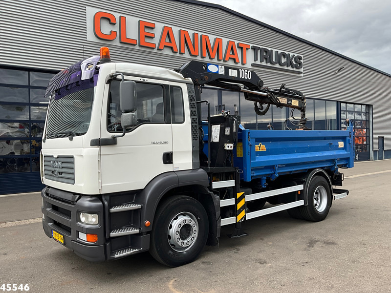 MAN TGA 18.310 Full Steel HMF 10 Tonmeter laadkraan - Tipper, Crane truck: picture 3 MAN TGA 18.310 Full Steel HMF 10 Tonmeter laadkraan - Tipper, Crane truck: picture 3