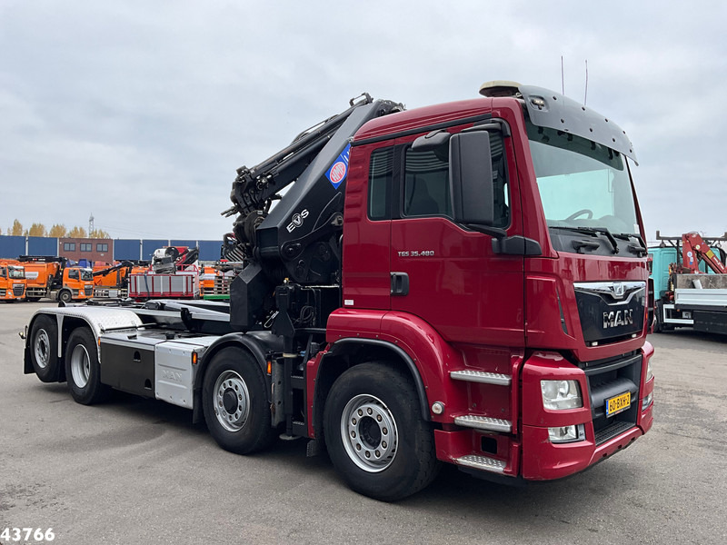 MAN TGS 35.480 8x4H Euro 6 HMF 40 Tonmeter laadkraan + Fly-Jib - Hook lift truck, Crane truck: picture 3 MAN TGS 35.480 8x4H Euro 6 HMF 40 Tonmeter laadkraan + Fly-Jib - Hook lift truck, Crane truck: picture 3