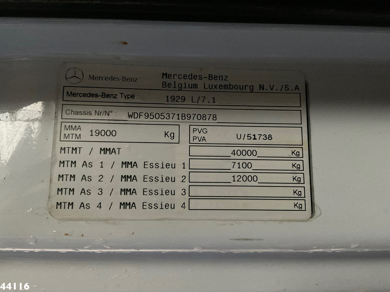 Crane truck Mercedes-Benz Axor 1929 Effer 30 Tonmeter laadkraan: picture 20