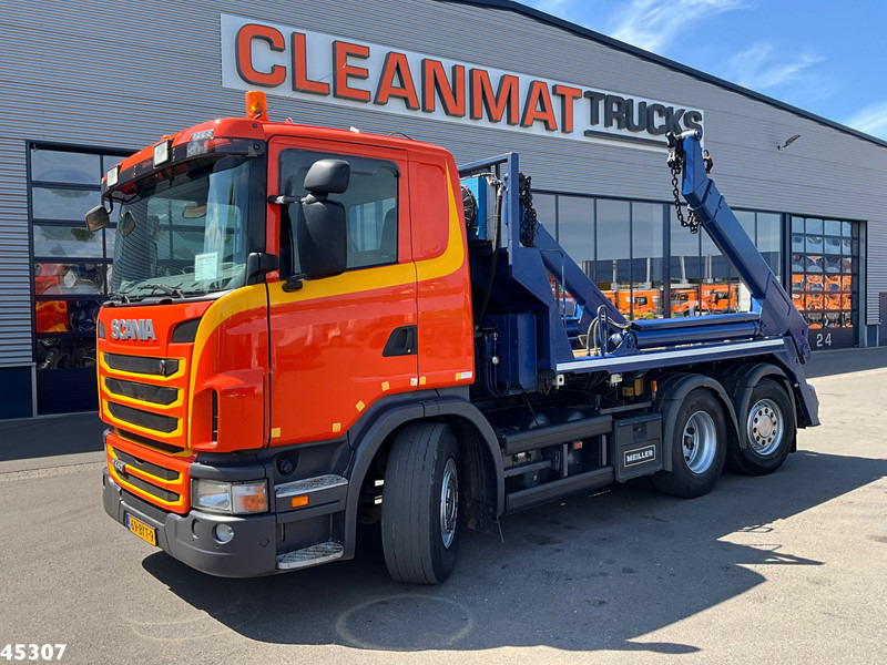 Scania G 440 6x2 Meiller 16 Tons portaalarmsysteem - Skip loader truck: picture 1 Scania G 440 6x2 Meiller 16 Tons portaalarmsysteem - Skip loader truck: picture 1