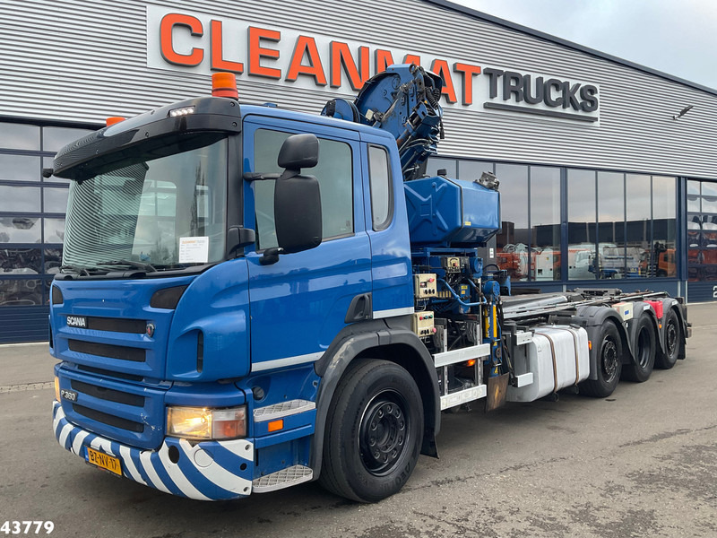 Hook lift truck, Crane truck Scania P 360 8x2 Hiab 21 Tonmeter laadkraan: picture 6