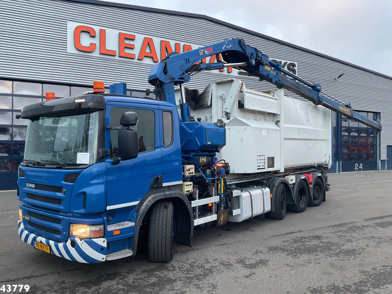 Hook lift truck, Crane truck Scania P 360 8x2 Hiab 21 Tonmeter laadkraan: picture 7