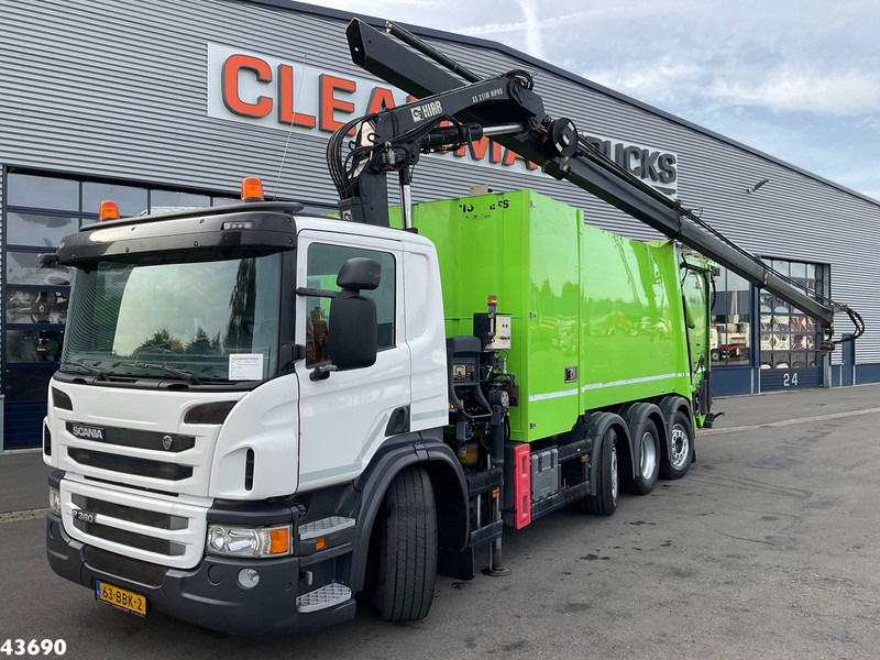 Scania P 360 Faun 18m³ + Hiab crane + Underground Container Washing Installation - Garbage truck: picture 1 Scania P 360 Faun 18m³ + Hiab crane + Underground Container Washing Installation - Garbage truck: picture 1