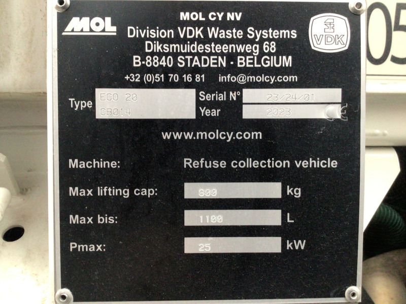 Garbage truck Volvo FL 250 VDK 9m³: picture 19
