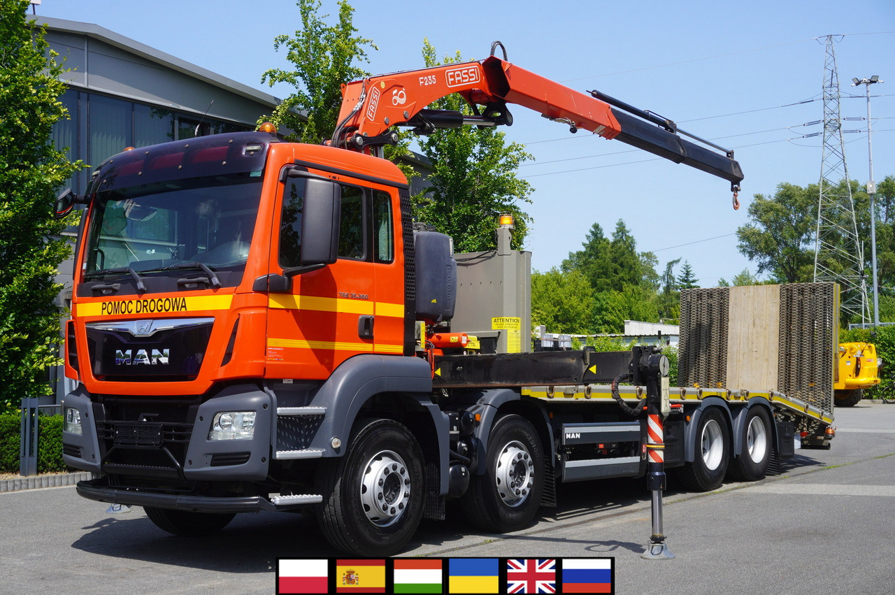 MAN TGS 35.360 E6 8x2 / FASSI F235 crane / 6.5 T cap. / 8.3 m reach - Tow truck: picture 1 MAN TGS 35.360 E6 8x2 / FASSI F235 crane / 6.5 T cap. / 8.3 m reach - Tow truck: picture 1