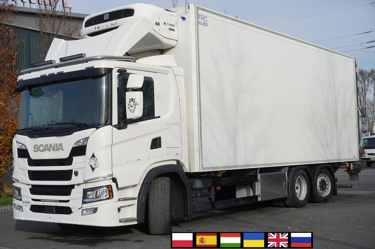 SCANIA G500 6x2 / Schmitz Refrigerator 19 EPAL Multitemperatura / Thermoking T1200R / Steering axle / 280 cm height - Refrigerator truck: picture 1 SCANIA G500 6x2 / Schmitz Refrigerator 19 EPAL Multitemperatura / Thermoking T1200R / Steering axle / 280 cm height - Refrigerator truck: picture 1