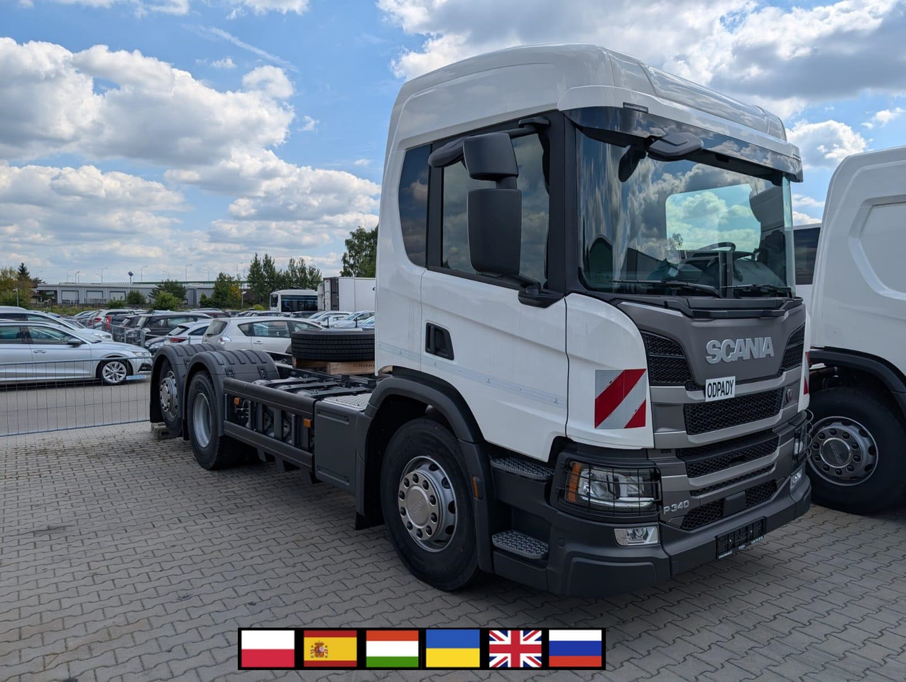 SCANIA P 340 B6x2*4NA / chassis frame / steering axle / CNG / large cab / 8 units - Garbage truck: picture 1 SCANIA P 340 B6x2*4NA / chassis frame / steering axle / CNG / large cab / 8 units - Garbage truck: picture 1