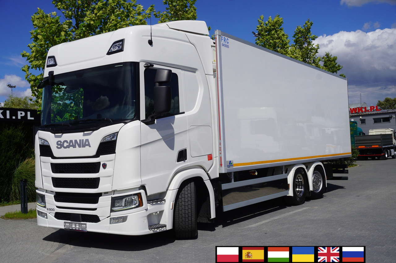 SCANIA R500 / Lecapitaine refrigerator 20 EPAL / Carrier Supra 950 / Steered 3rd axle - Refrigerator truck: picture 1 SCANIA R500 / Lecapitaine refrigerator 20 EPAL / Carrier Supra 950 / Steered 3rd axle - Refrigerator truck: picture 1