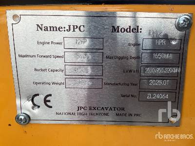 JPC KV12 (Unused) - Mini excavator: picture 5 JPC KV12 (Unused) - Mini excavator: picture 5