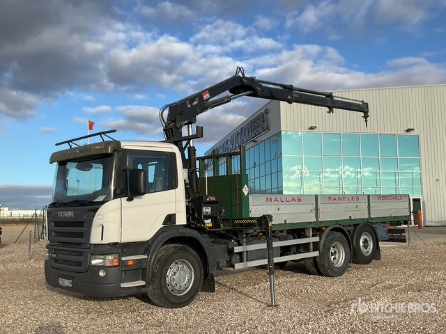 2007 Scania P340 2006 Hiab 144B-2 5 ton on 6x2 Flatbed Truck with Crane - Dropside/ Flatbed truck, Crane truck: picture 2 2007 Scania P340 2006 Hiab 144B-2 5 ton on 6x2 Flatbed Truck with Crane - Dropside/ Flatbed truck, Crane truck: picture 2