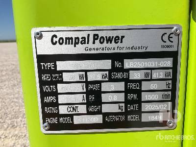 COMPAL VG-R30 37.5 kVA (Unused) - Generator set: picture 5 COMPAL VG-R30 37.5 kVA (Unused) - Generator set: picture 5