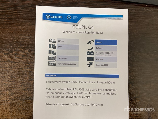 2020 Goupil G4M Electric Utility Vehicle - Municipal/ Special vehicle: picture 3 2020 Goupil G4M Electric Utility Vehicle - Municipal/ Special vehicle: picture 3
