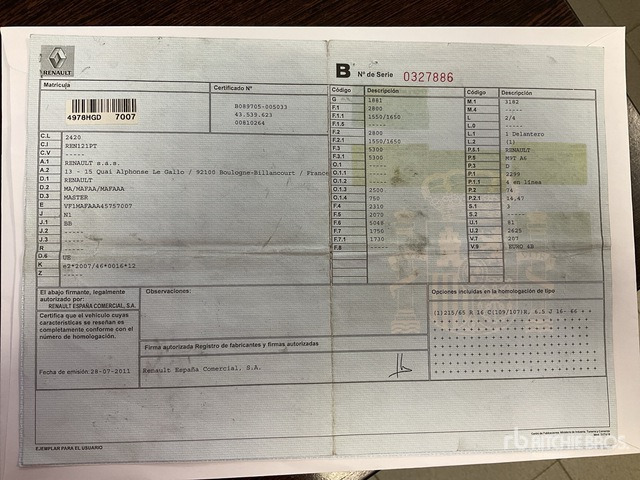 2011 Renault Master DCI100 Cargo Van - Van: picture 2 2011 Renault Master DCI100 Cargo Van - Van: picture 2