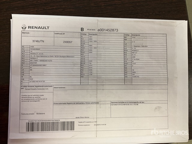 2016 Renault Master DCI100 Cargo Van - Van: picture 3 2016 Renault Master DCI100 Cargo Van - Van: picture 3