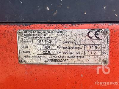 KUBOTA U35-3 Mini-Pelle - Mini excavator: picture 5 KUBOTA U35-3 Mini-Pelle - Mini excavator: picture 5