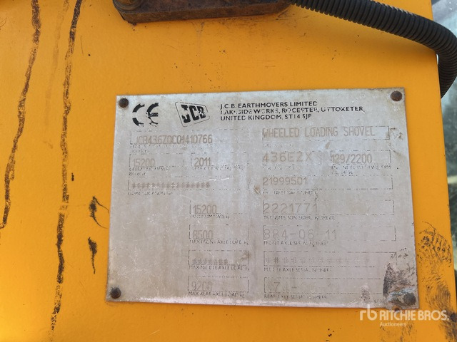 2011 JCB 436 Wheel Loader - Wheel loader: picture 1 2011 JCB 436 Wheel Loader - Wheel loader: picture 1