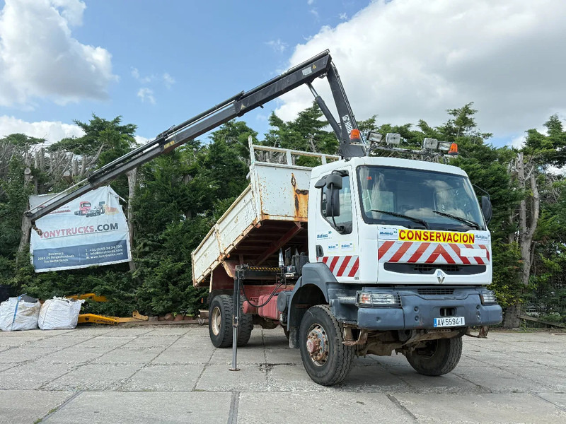 Renault Kerax 400 4X4 Tipper + Hiab 085 Spring/Spring EURO 2 ZF Manual Gearbox - Tipper, Crane truck: picture 1 Renault Kerax 400 4X4 Tipper + Hiab 085 Spring/Spring EURO 2 ZF Manual Gearbox - Tipper, Crane truck: picture 1