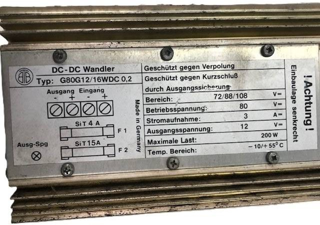 DC/DC Converter 80V-12V - Electrical system for Material handling equipment: picture 3 DC/DC Converter 80V-12V - Electrical system for Material handling equipment: picture 3