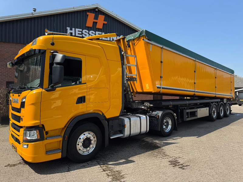 Schmitz Cargobull 55M3 Blaaskipper Kombi Schleuse + SCANIA P450 - Tipper semi-trailer: picture 1 Schmitz Cargobull 55M3 Blaaskipper Kombi Schleuse + SCANIA P450 - Tipper semi-trailer: picture 1