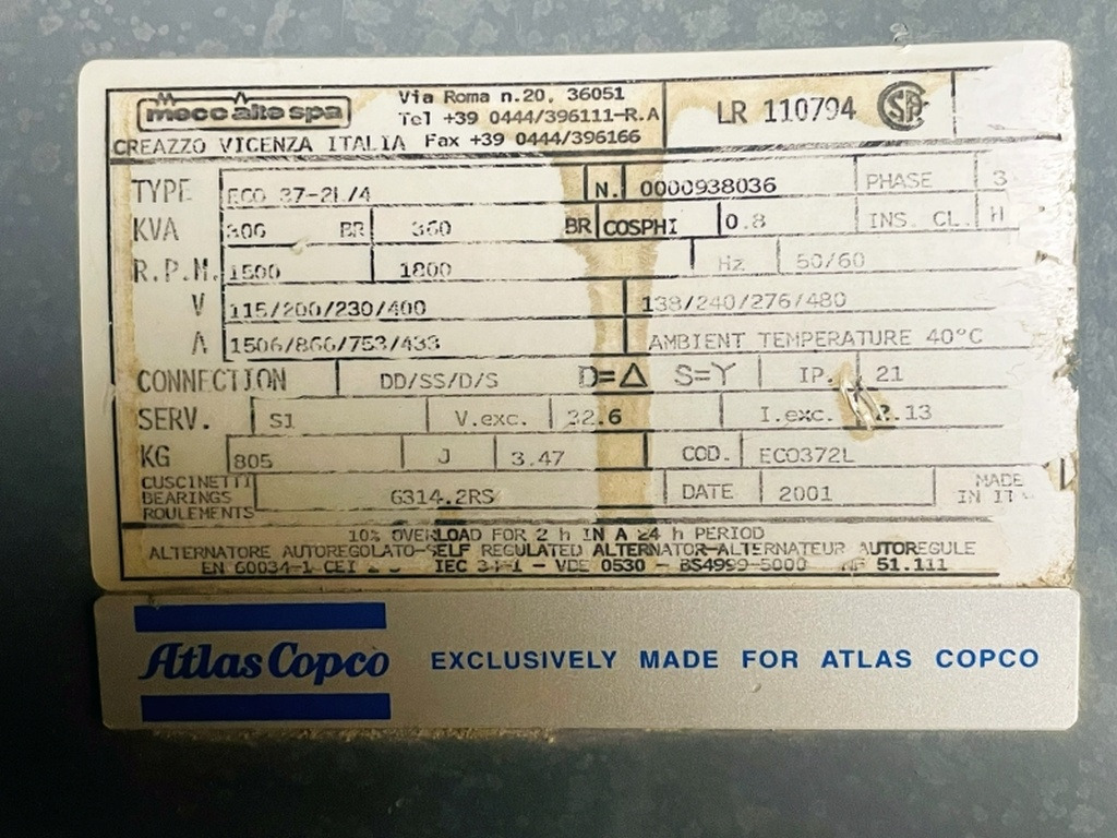 Atlas Copco QAS 338GD (4080) - Generator set: picture 3 Atlas Copco QAS 338GD (4080) - Generator set: picture 3