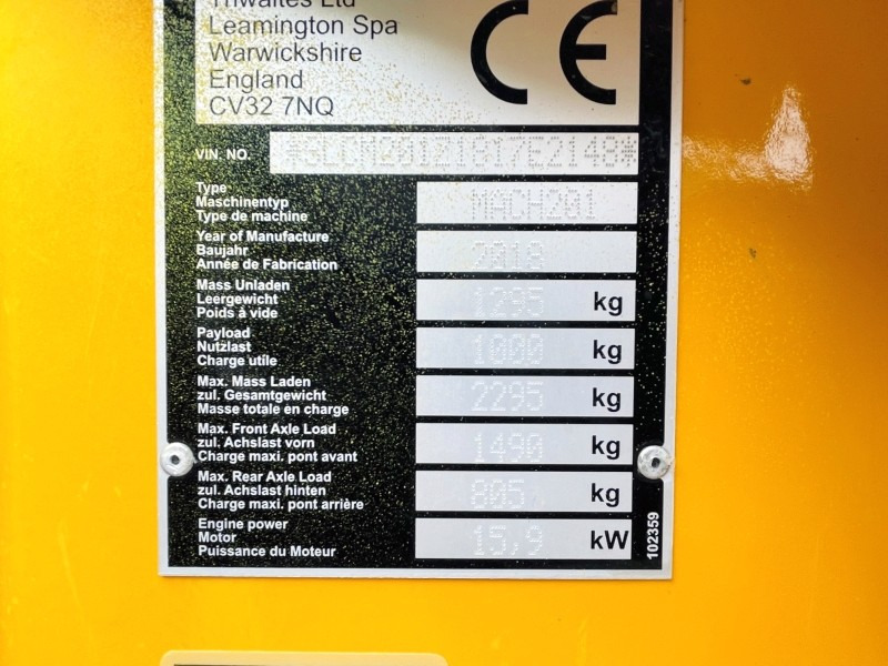 Thwaites Mach 201 (3463) - Mini dumper: picture 3 Thwaites Mach 201 (3463) - Mini dumper: picture 3