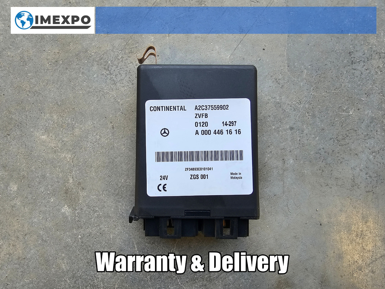 MERCEDES-BENZ ATEGO MP4 EURO 6 / CENTRAL LOCK ECU ZVFB / A0004461616 - ECU: picture 1 MERCEDES-BENZ ATEGO MP4 EURO 6 / CENTRAL LOCK ECU ZVFB / A0004461616 - ECU: picture 1