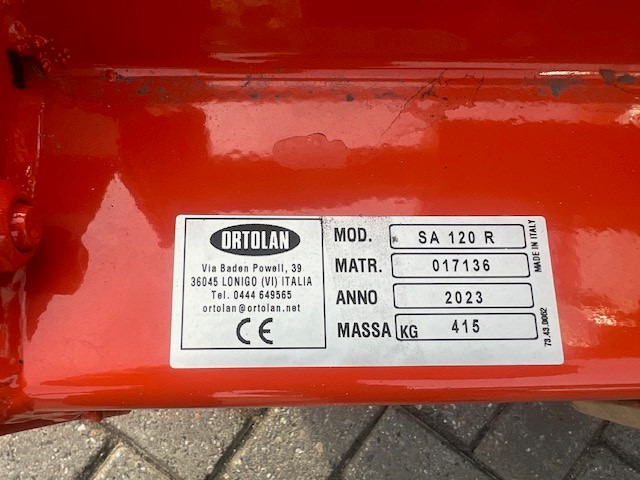 ORTOLAN SA 120 overtop miller - Soil tillage equipment: picture 2 ORTOLAN SA 120 overtop miller - Soil tillage equipment: picture 2