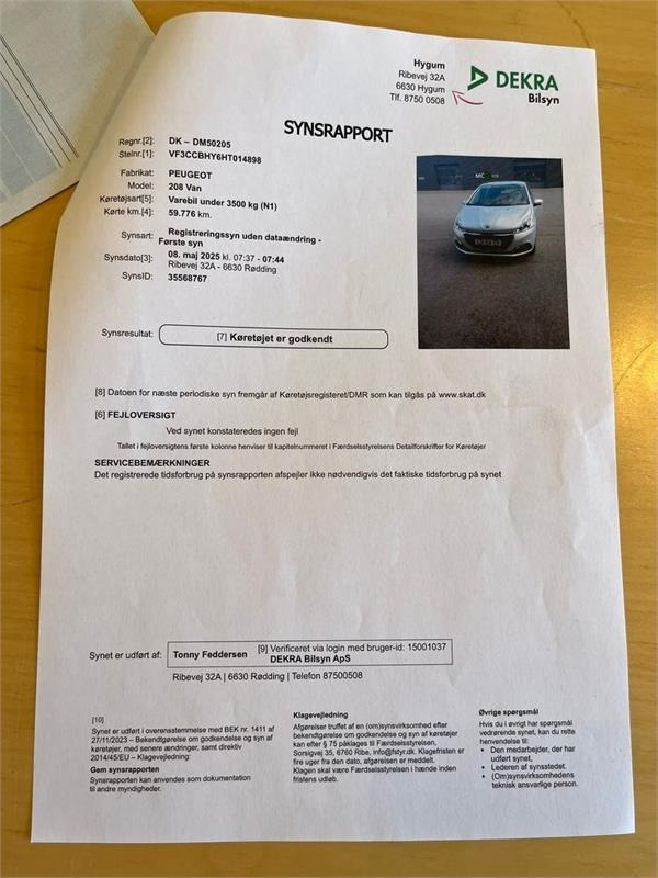 Peugeot 208 1,6 BlueHDi 100 Active Van 5d. NYSYNET og KUN - Car: picture 4 Peugeot 208 1,6 BlueHDi 100 Active Van 5d. NYSYNET og KUN - Car: picture 4