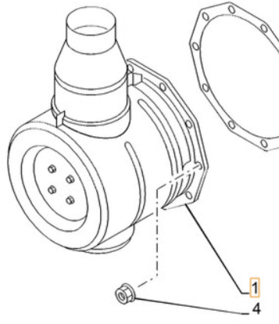 Case 51588952 - Catalytic converter for Construction machinery: picture 1 Case 51588952 - Catalytic converter for Construction machinery: picture 1