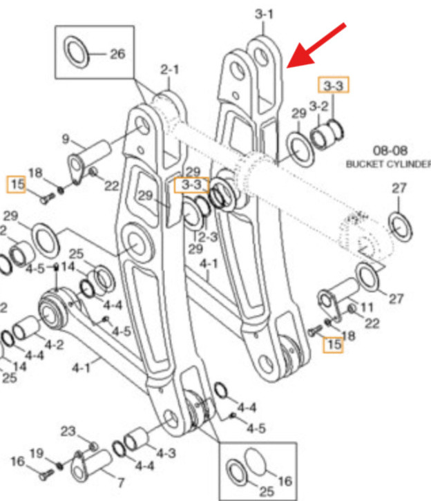 Case 61LH-10133CY - Quick coupler for Construction machinery: picture 1 Case 61LH-10133CY - Quick coupler for Construction machinery: picture 1