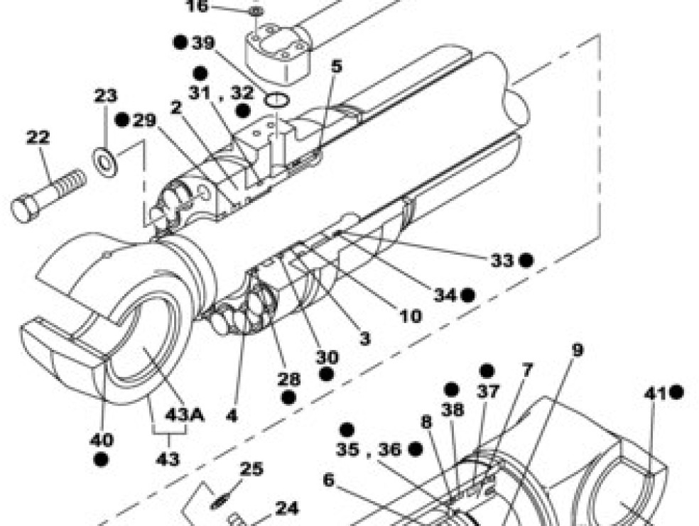 Case LZ007420 - Hydraulic cylinder for Agricultural machinery: picture 1 Case LZ007420 - Hydraulic cylinder for Agricultural machinery: picture 1