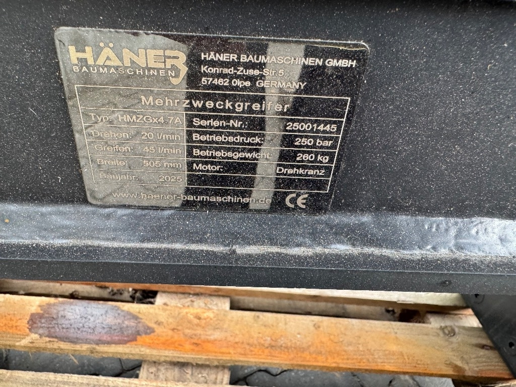Grapple for Construction machinery Haner HMZG x4 .7A: picture 13