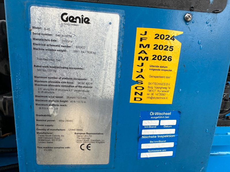 Genie S 45 Trax - Telescopic boom: picture 5 Genie S 45 Trax - Telescopic boom: picture 5