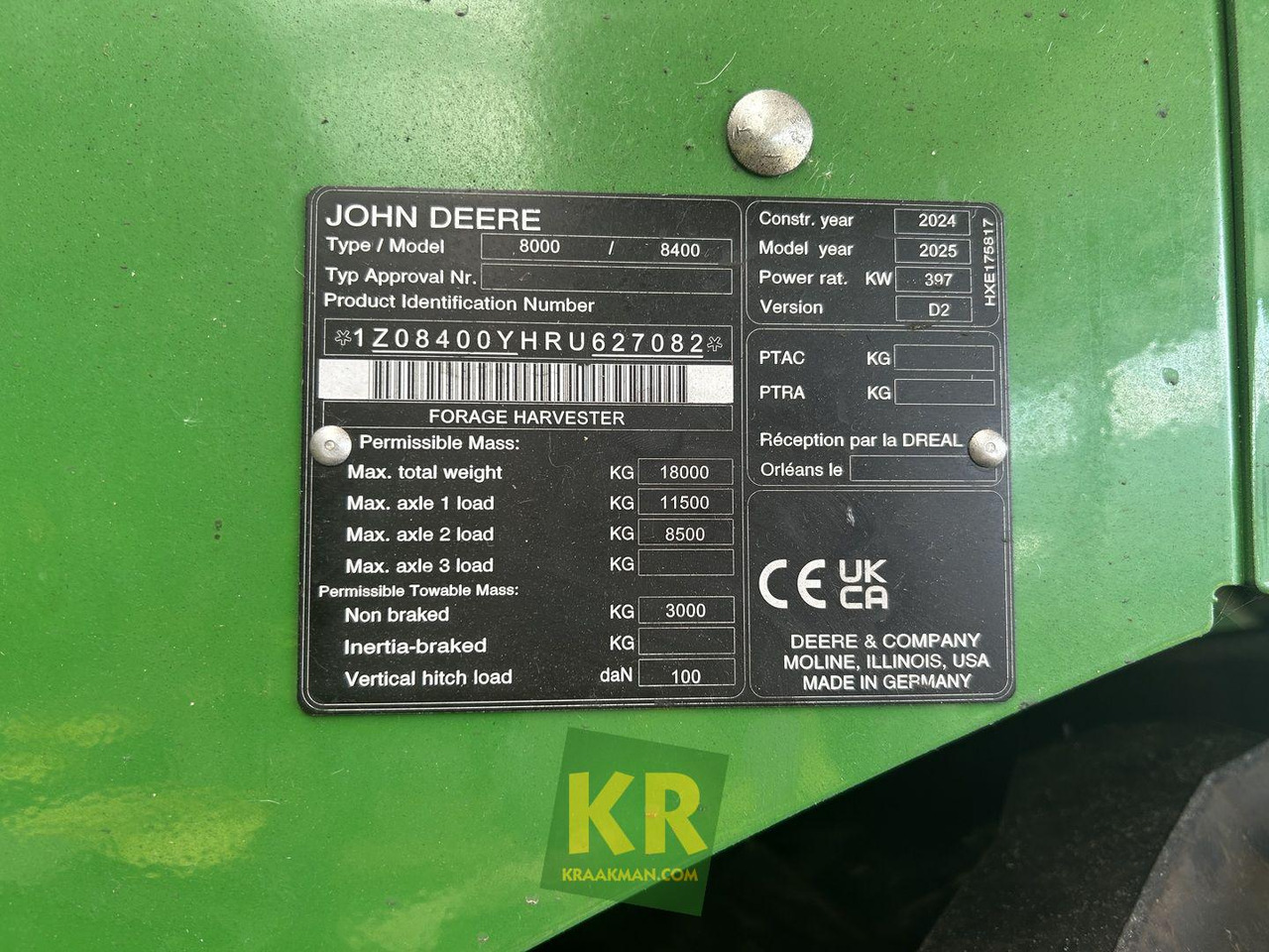 8400 John Deere - Forage harvester: picture 3 8400 John Deere - Forage harvester: picture 3