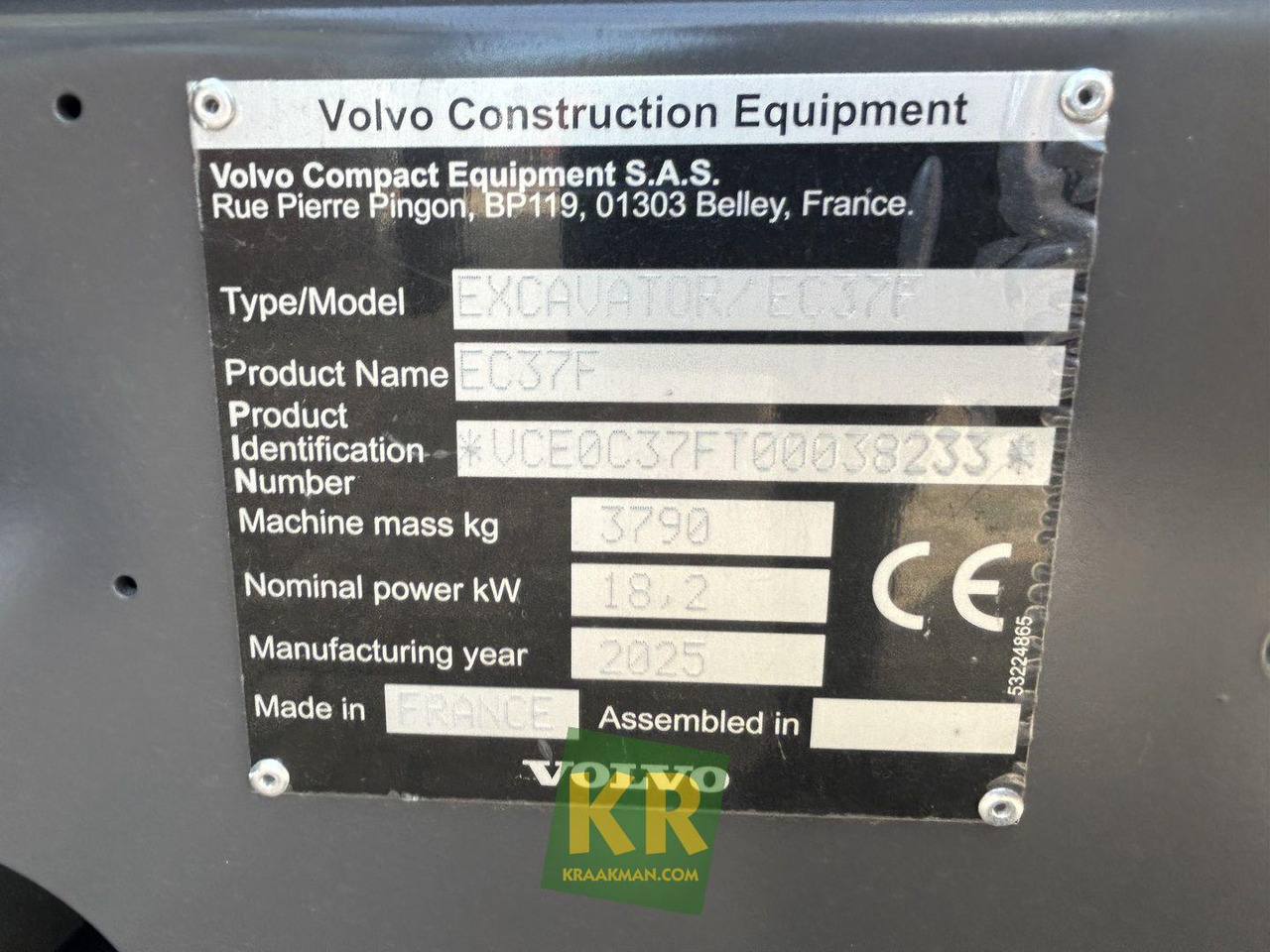 Volvo EC 37F - Crawler excavator: picture 3 Volvo EC 37F - Crawler excavator: picture 3