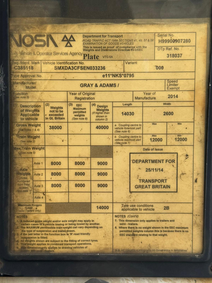 Gray and Adams 2014 SLXe 300 – CML22SC - Refrigerator semi-trailer: picture 4 Gray and Adams 2014 SLXe 300 – CML22SC - Refrigerator semi-trailer: picture 4