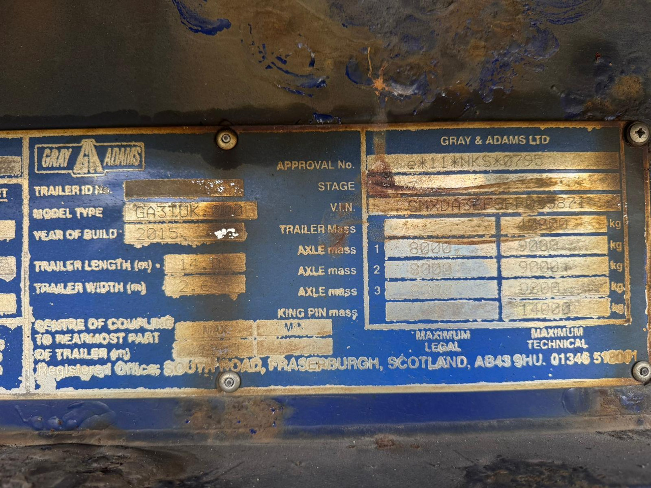 Gray and Adams 2015 Vector 1350 – MJG038 - Refrigerator semi-trailer: picture 4 Gray and Adams 2015 Vector 1350 – MJG038 - Refrigerator semi-trailer: picture 4