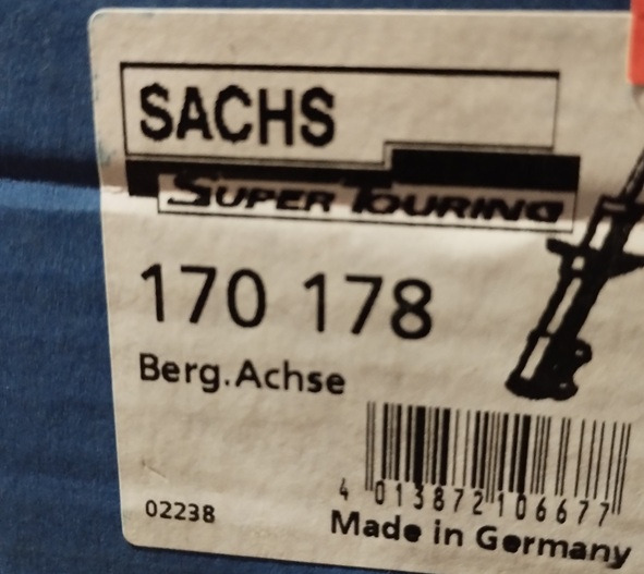 AMORTYZATOR BPW 170178 SACHS - Shock absorber for Trailer: picture 2 AMORTYZATOR BPW 170178 SACHS - Shock absorber for Trailer: picture 2