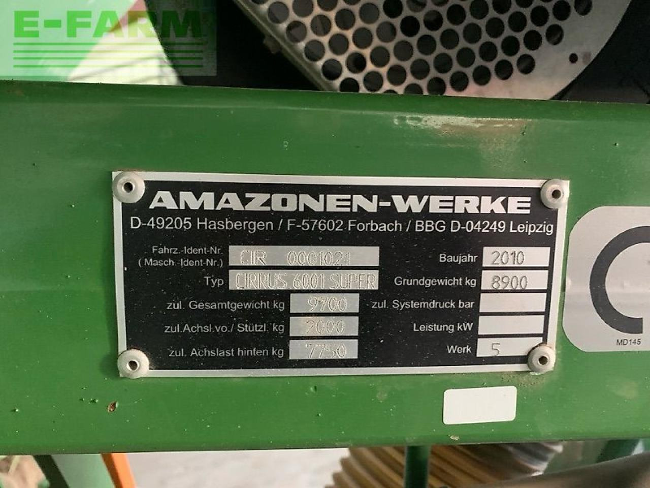 Amazone cirrus 6001 super - Seed drill: picture 3 Amazone cirrus 6001 super - Seed drill: picture 3