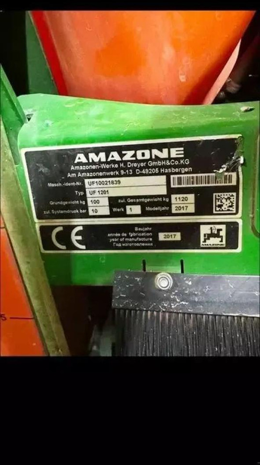 Amazone uf 1201 feldspritze - Trailed sprayer: picture 5 Amazone uf 1201 feldspritze - Trailed sprayer: picture 5