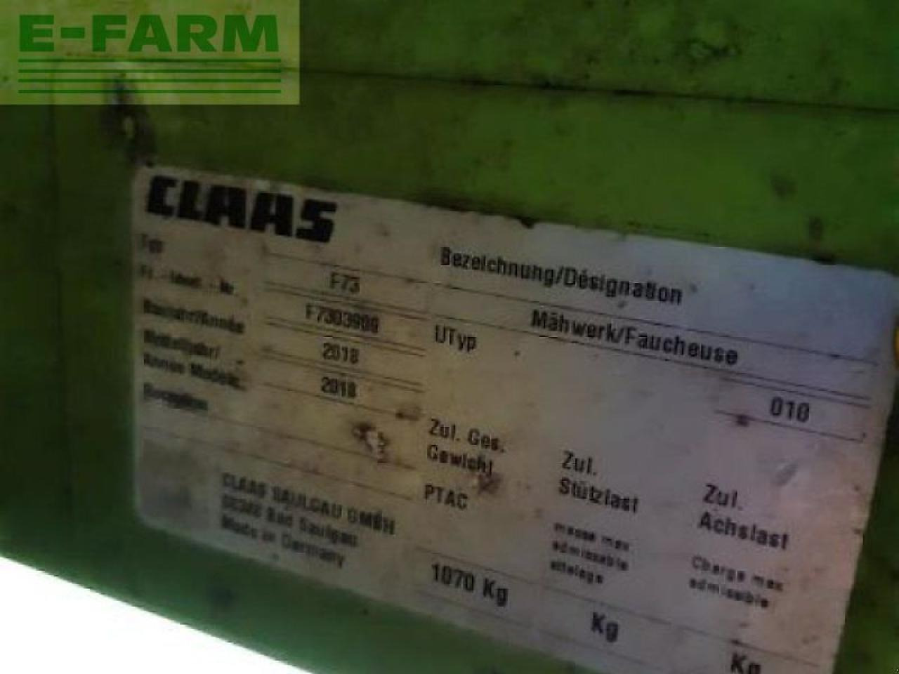Mower CLAAS gebr. mähwerk disco 1100 c: picture 30
