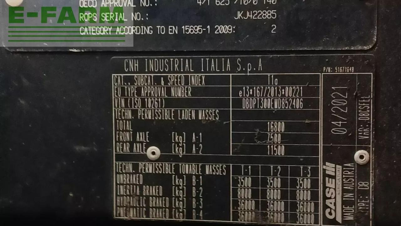 Farm tractor Case-IH optum 300 cvxdrive: picture 20