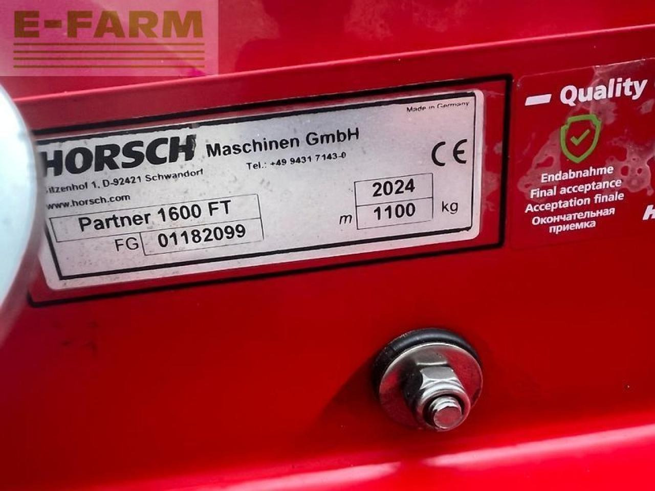 Horsch partner 1600 ft - Seed drill: picture 2 Horsch partner 1600 ft - Seed drill: picture 2