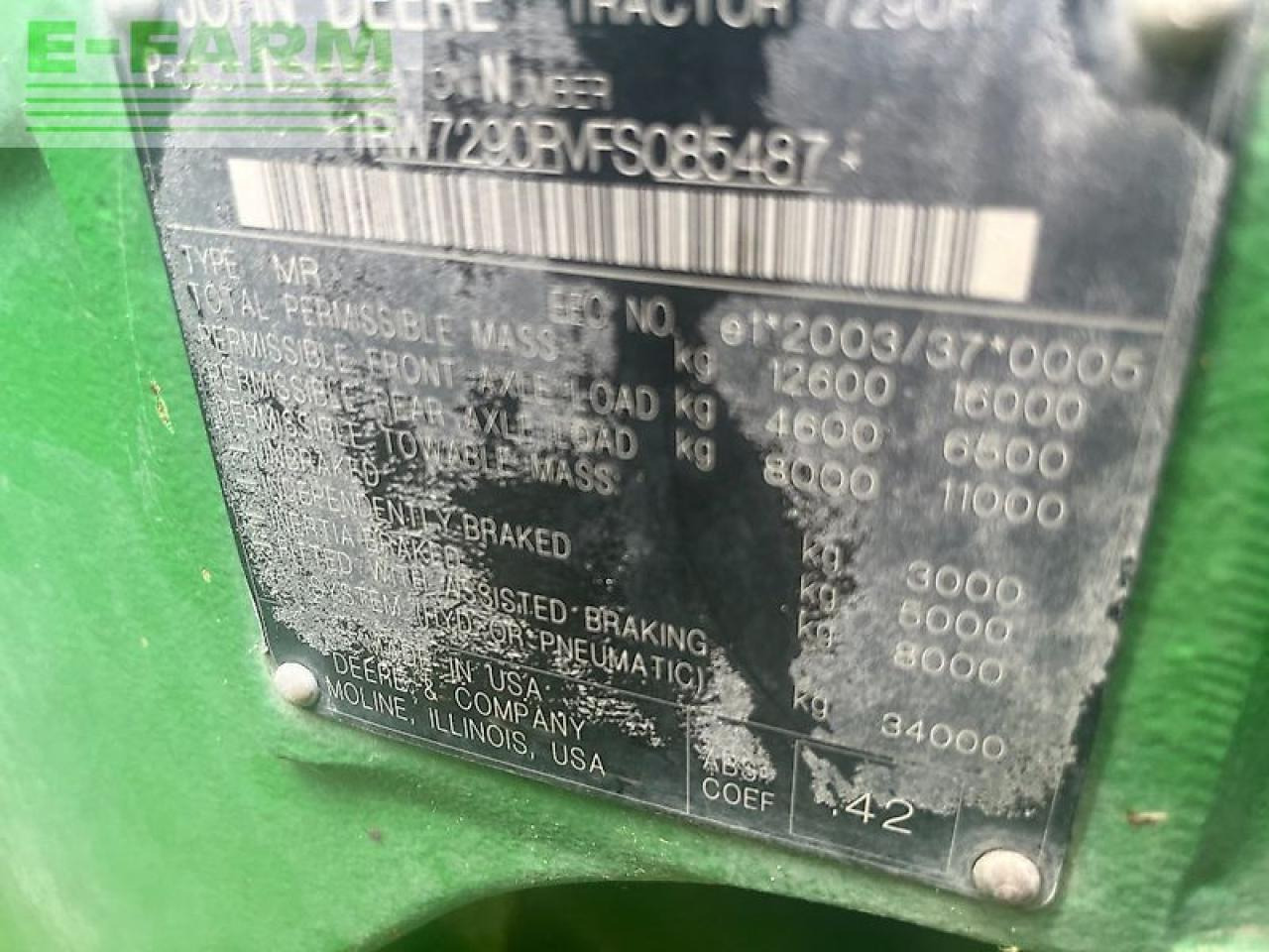 John Deere 7290r - Farm tractor: picture 1 John Deere 7290r - Farm tractor: picture 1
