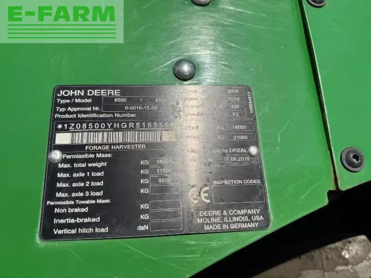 John Deere 8500 - Forage harvester: picture 4 John Deere 8500 - Forage harvester: picture 4