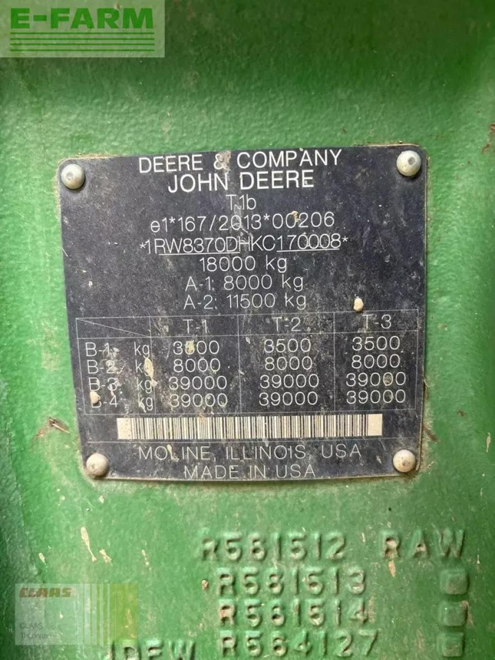 John Deere 8r 370 - Farm tractor: picture 3 John Deere 8r 370 - Farm tractor: picture 3