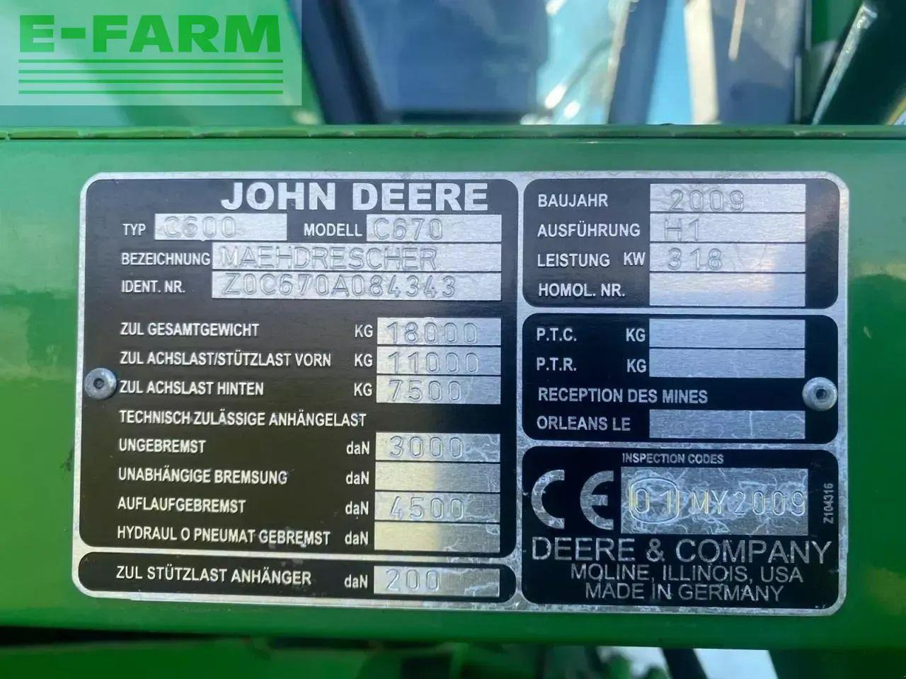 John Deere c670 - Combine harvester: picture 3 John Deere c670 - Combine harvester: picture 3