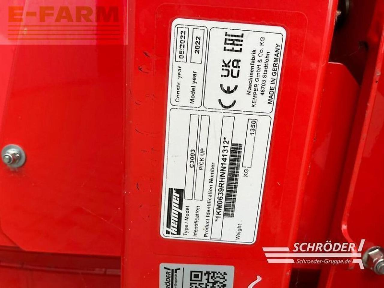 Kemper neu | pick up c3003 maximum / claas 492 - Forage harvester attachment: picture 4 Kemper neu | pick up c3003 maximum / claas 492 - Forage harvester attachment: picture 4